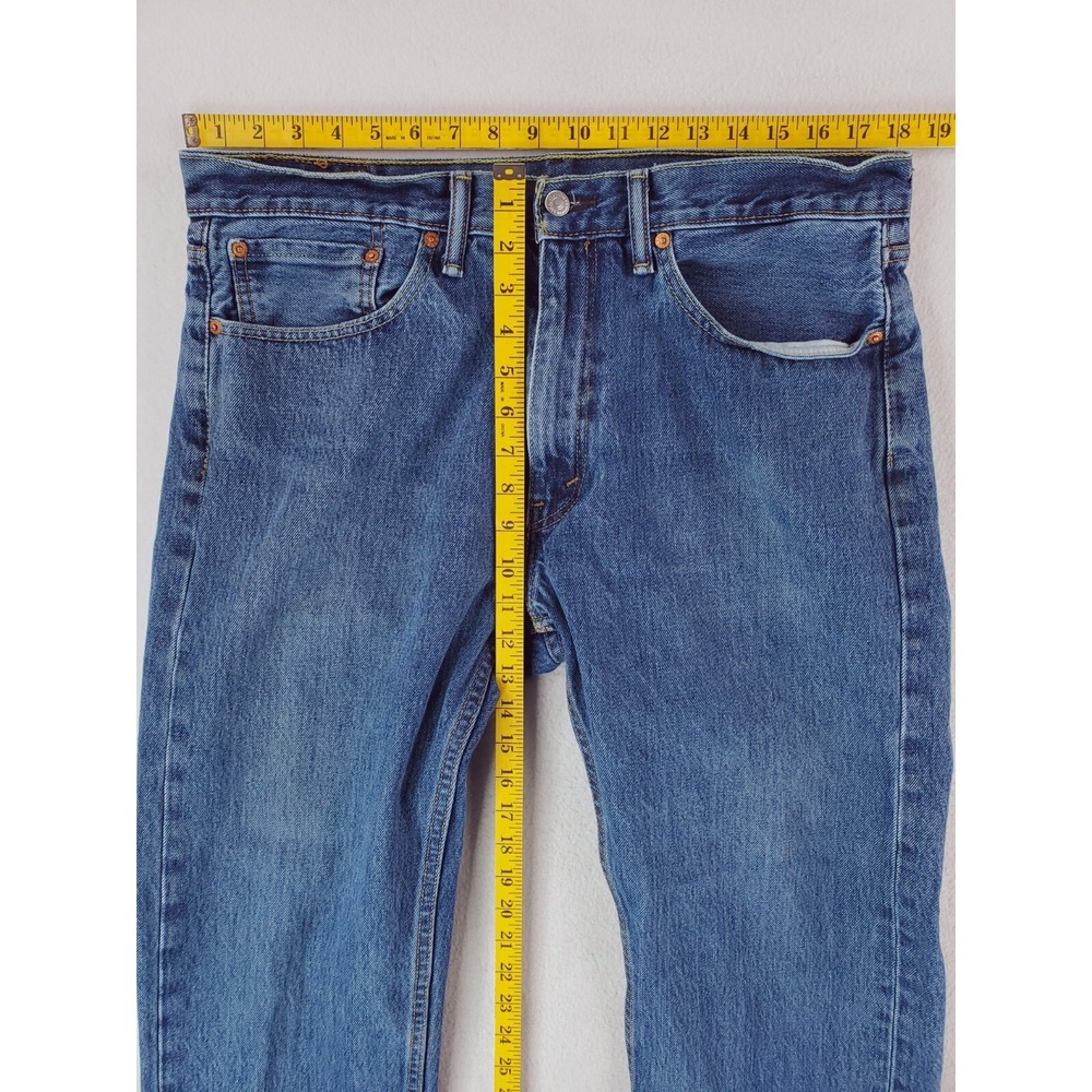 Levis 505 Jeans Mens 36x29 Blue Regular Straight Stone Wash Red Tab Work Pants - Picture 11 of 15